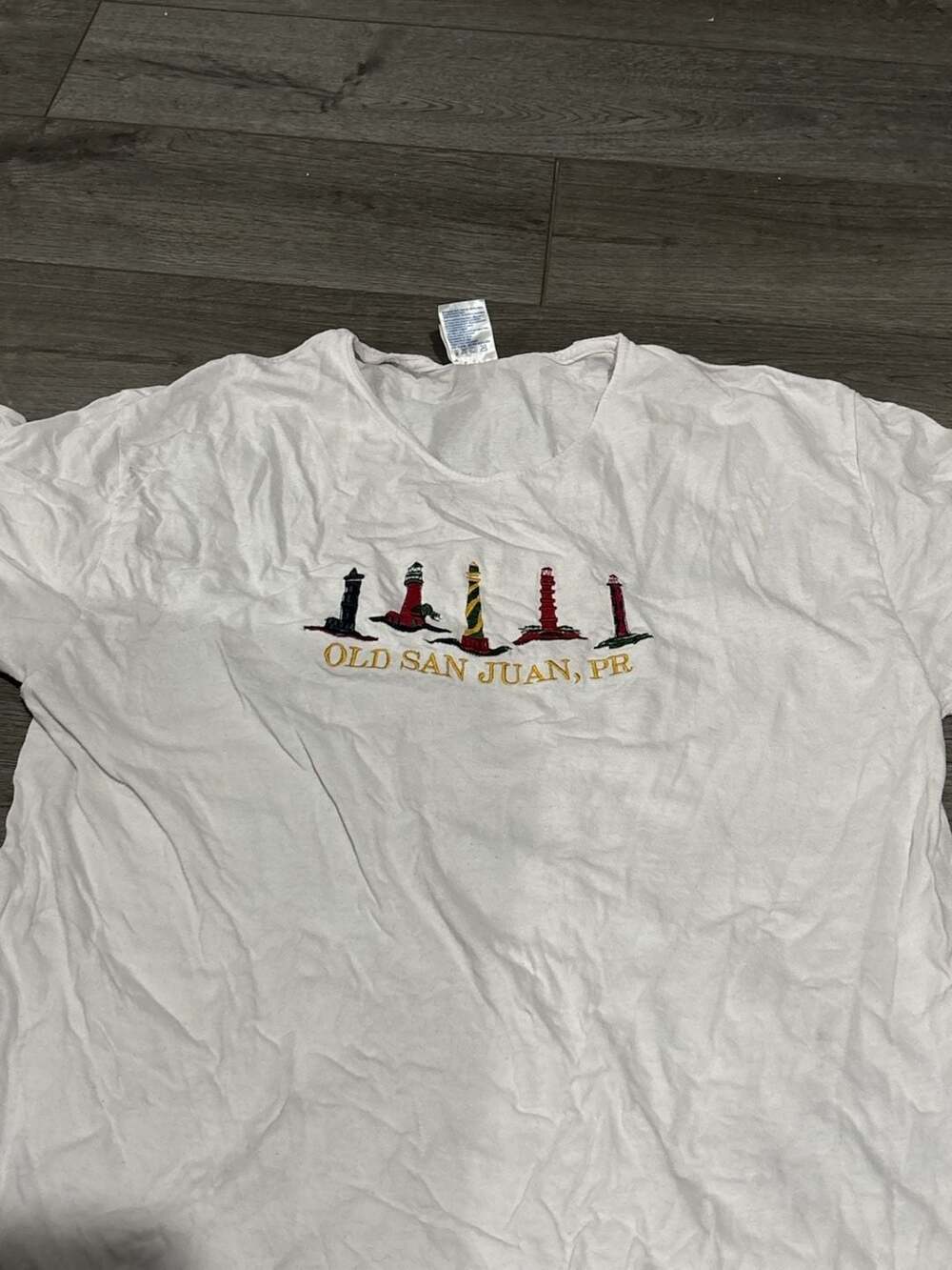 Hanes Heavyweight Old San Juan, PR Lighthouse Graphic T-Shirt